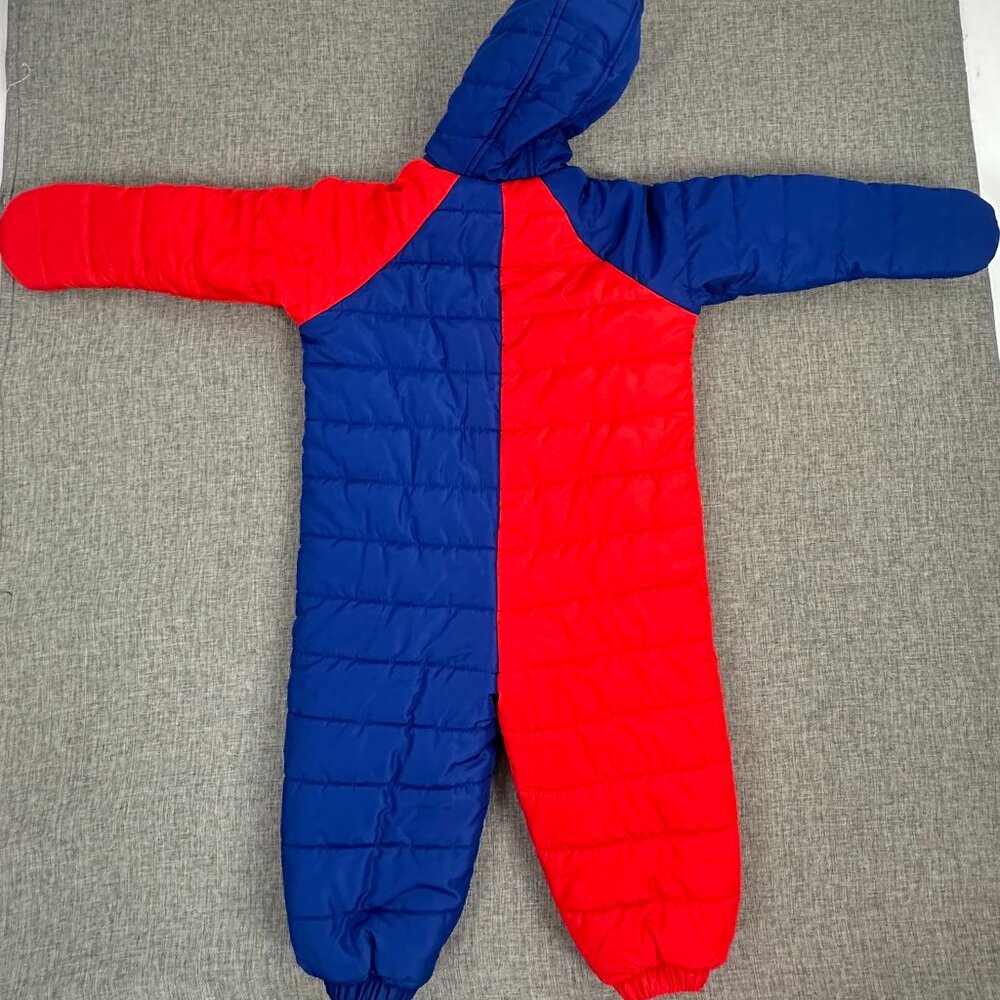 NEW!‎ First Impressions Baby Hooded Snowsuit Winter Jumpsuit Blue Red 18 months - Picture 11 of 14